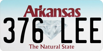 AR license plate 376LEE