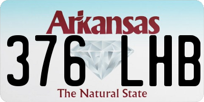 AR license plate 376LHB