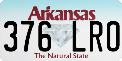 AR license plate 376LRO