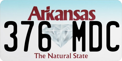 AR license plate 376MDC