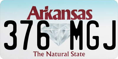 AR license plate 376MGJ