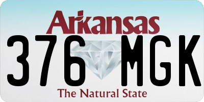 AR license plate 376MGK