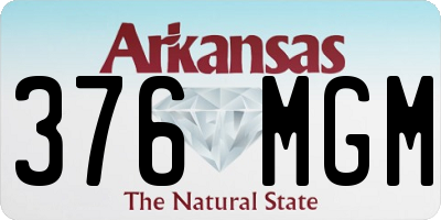 AR license plate 376MGM