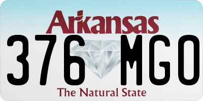 AR license plate 376MGO