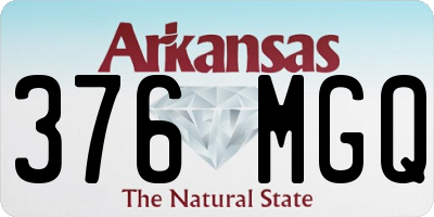 AR license plate 376MGQ