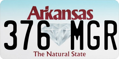 AR license plate 376MGR