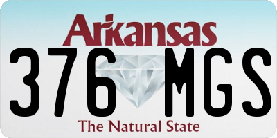 AR license plate 376MGS