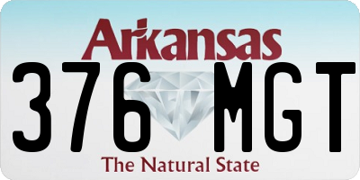 AR license plate 376MGT