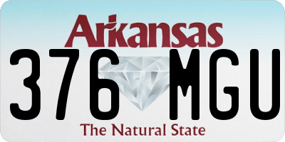 AR license plate 376MGU