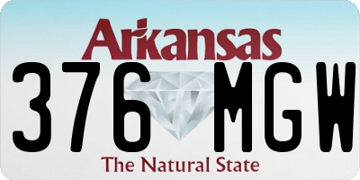 AR license plate 376MGW
