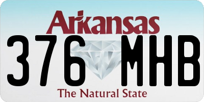 AR license plate 376MHB