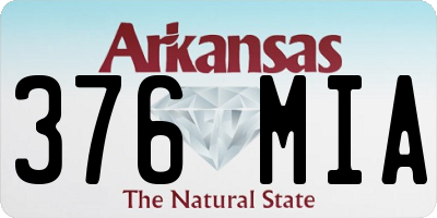 AR license plate 376MIA