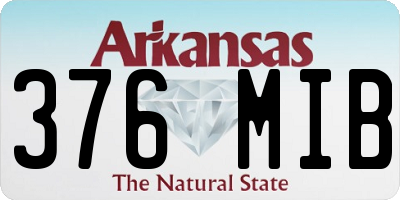 AR license plate 376MIB