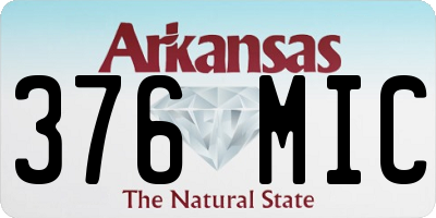 AR license plate 376MIC