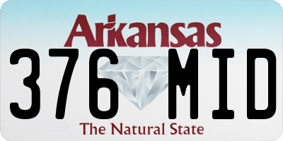AR license plate 376MID