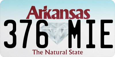 AR license plate 376MIE