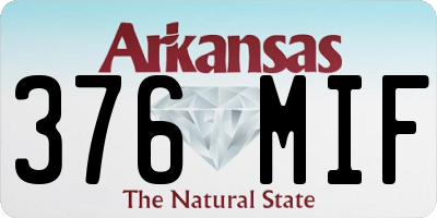 AR license plate 376MIF