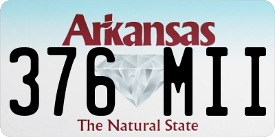 AR license plate 376MII
