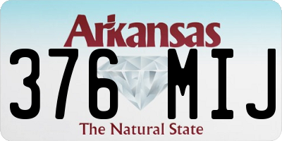 AR license plate 376MIJ