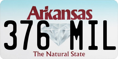 AR license plate 376MIL