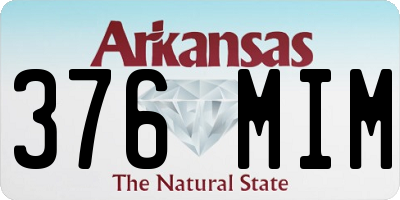 AR license plate 376MIM