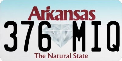 AR license plate 376MIQ