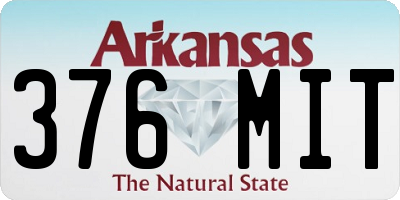 AR license plate 376MIT