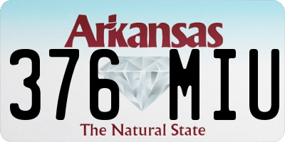 AR license plate 376MIU