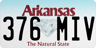 AR license plate 376MIV