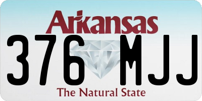 AR license plate 376MJJ