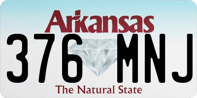 AR license plate 376MNJ