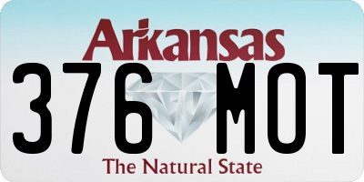 AR license plate 376MOT