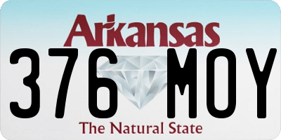 AR license plate 376MOY