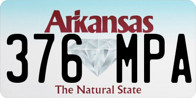 AR license plate 376MPA