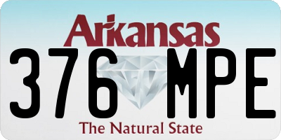 AR license plate 376MPE