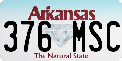 AR license plate 376MSC