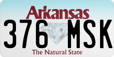 AR license plate 376MSK