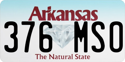AR license plate 376MSO
