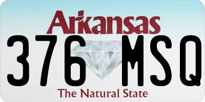 AR license plate 376MSQ