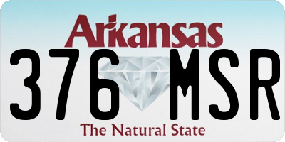AR license plate 376MSR