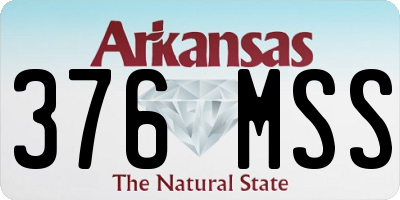 AR license plate 376MSS