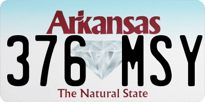 AR license plate 376MSY