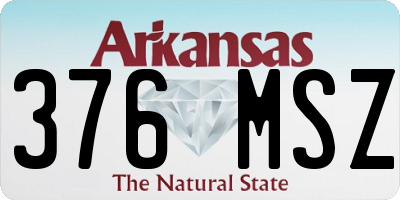 AR license plate 376MSZ