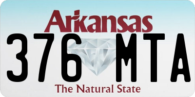 AR license plate 376MTA