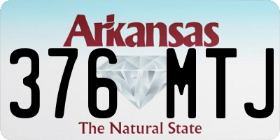 AR license plate 376MTJ