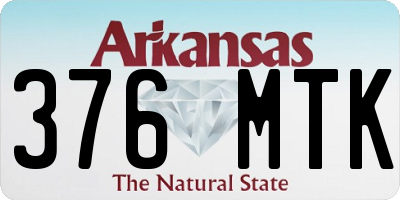 AR license plate 376MTK