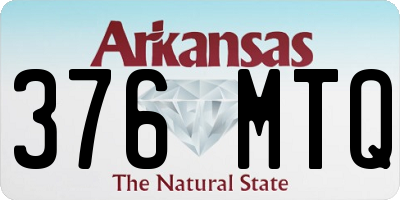 AR license plate 376MTQ