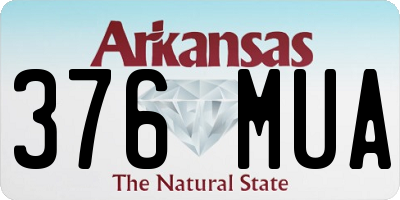 AR license plate 376MUA