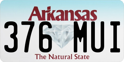 AR license plate 376MUI