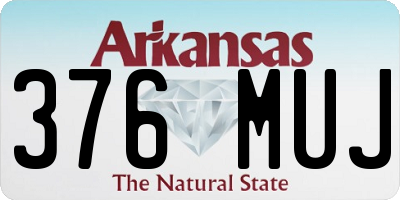 AR license plate 376MUJ